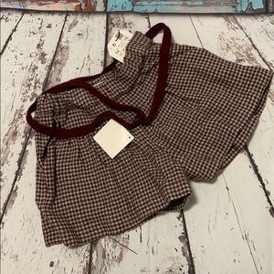 Zara Girls Skort, Gray and Cranberry, Size 5/6